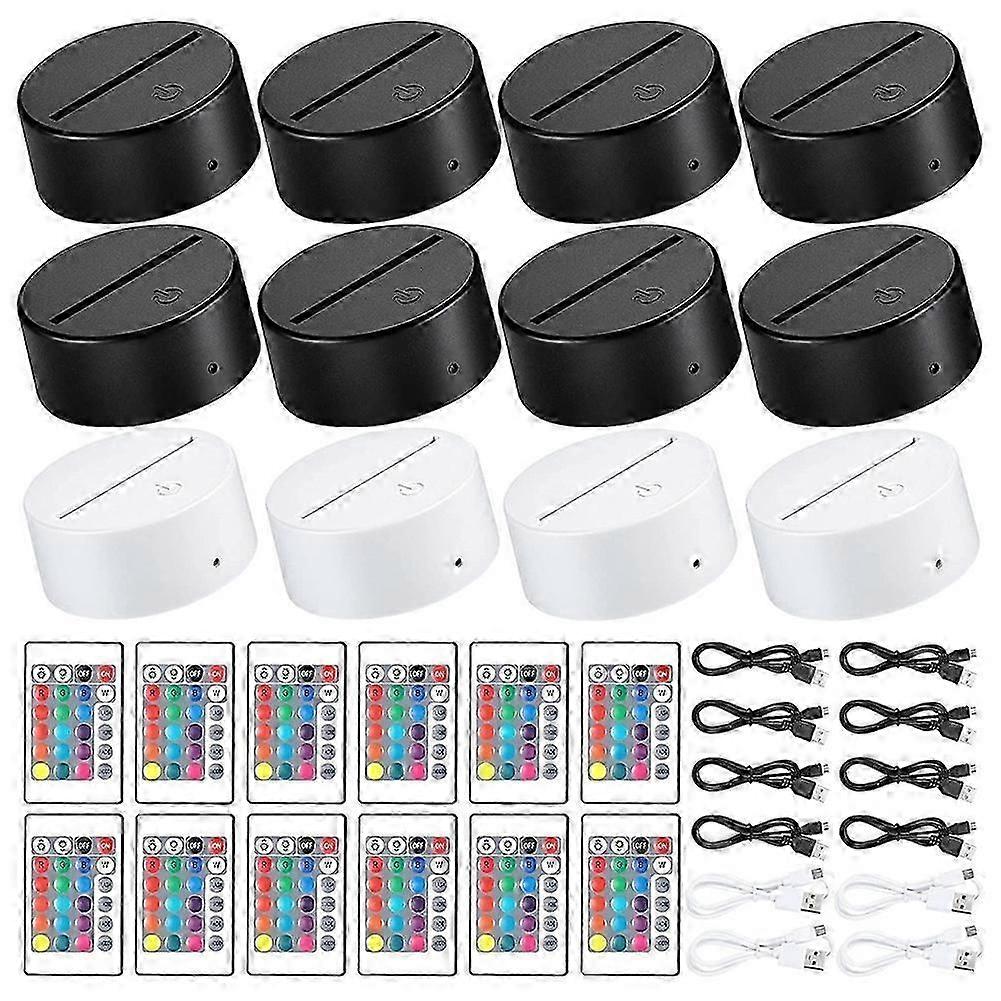 3D Night LED Light Lamp Base, 16 Colors with Remote Control for Acrylic Display
