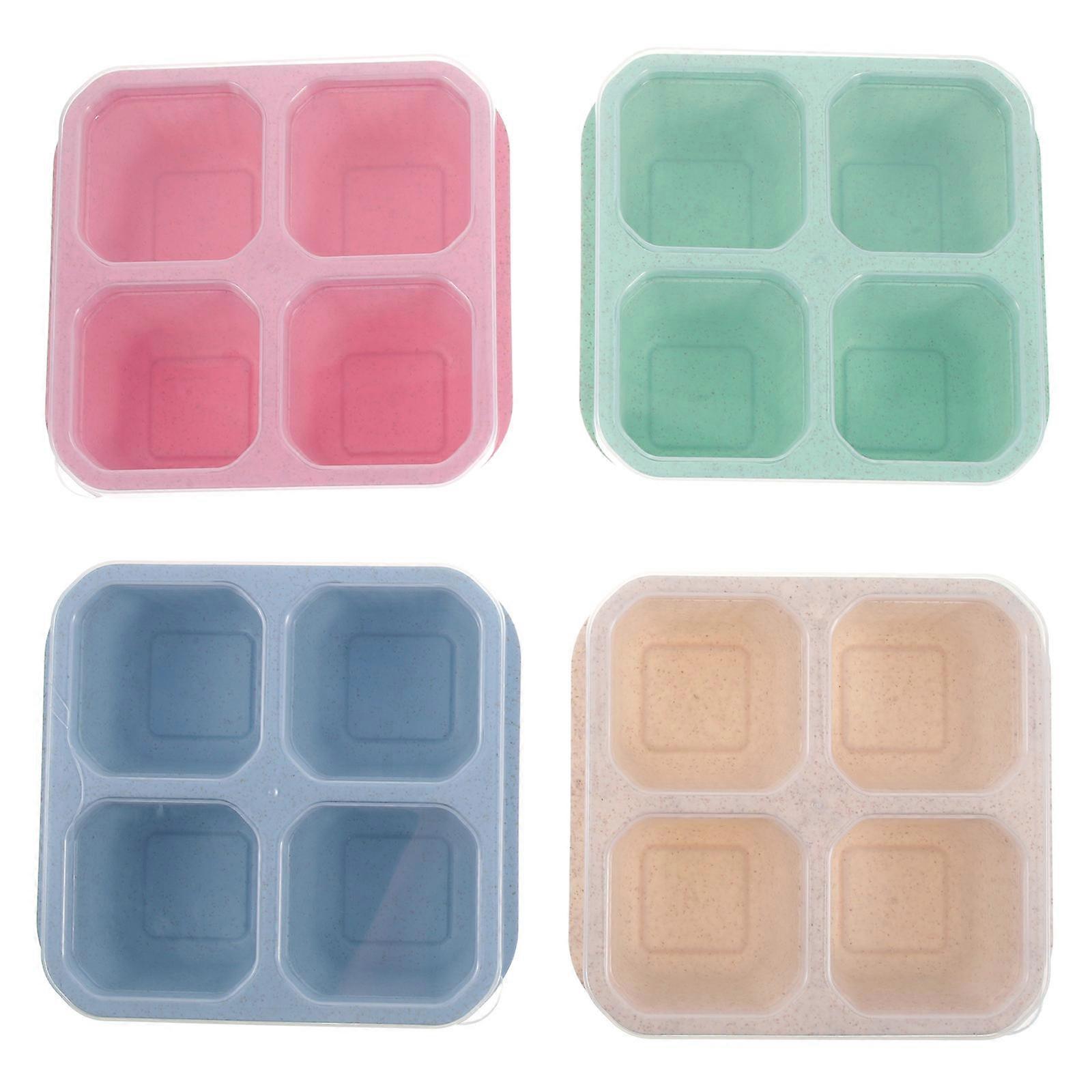 Multigrid Snack Box for Storage Made of in Assorted Color 4pcs