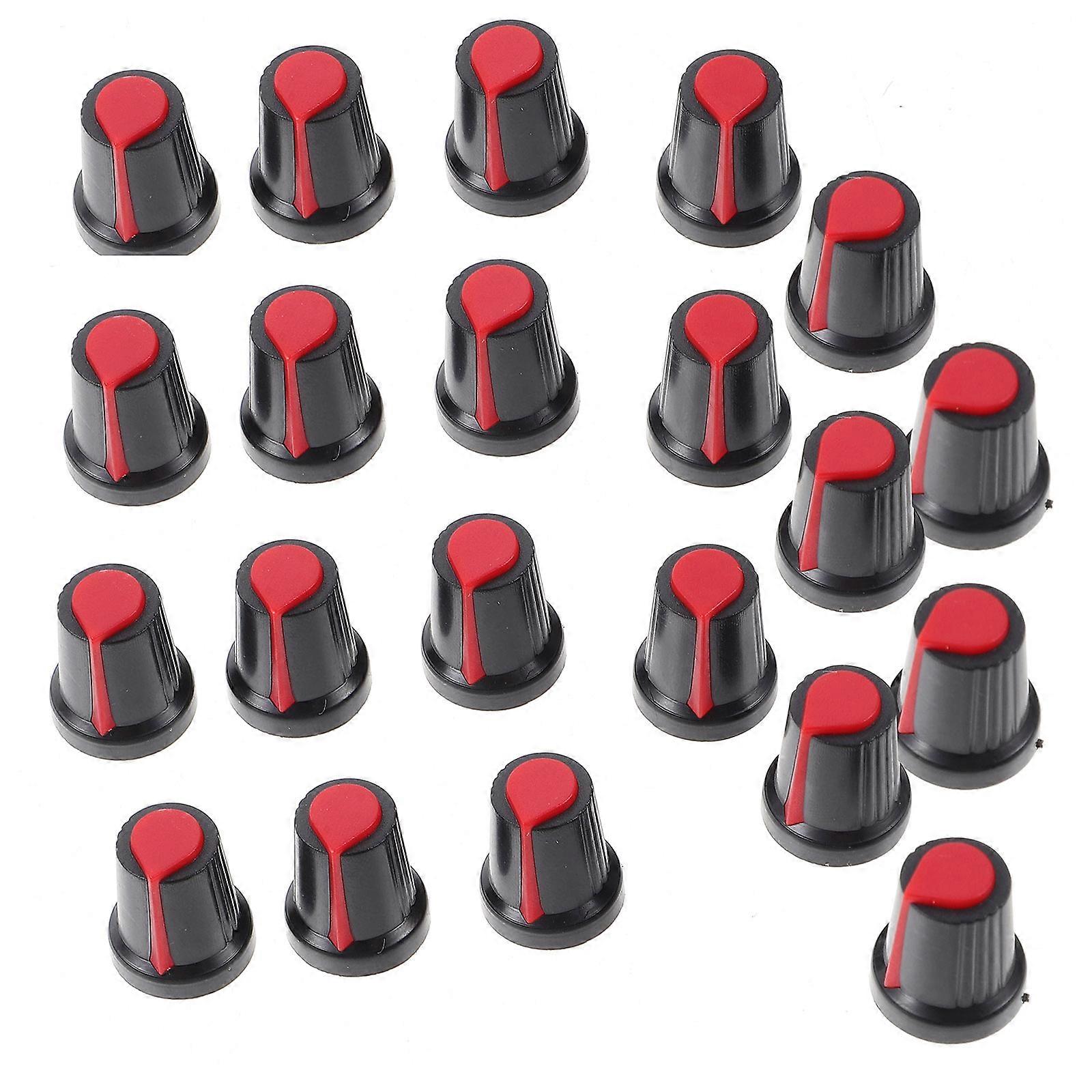 50pcs Red Guitar Volume Control Knob Caps Comfortable Grip Potentiometer Caps for Instrument Accessories Easy Installation Custom Bass Electric