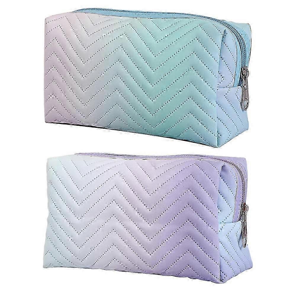 Gradient three-dimensional cosmetic bag, travel toiletry bag, cosme...