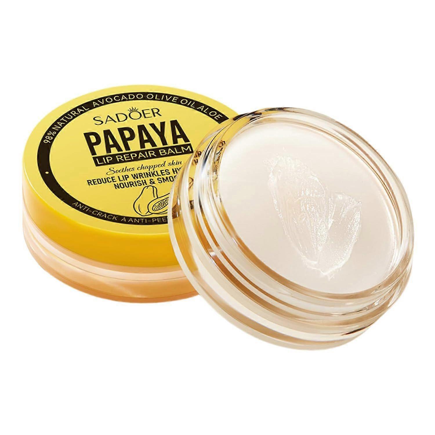 Papaya Lip Balm, Moisturizing and Shining Lip Care, Hydrating Lip Balm with Pawpaw, Hydrating and Moisturizing, Brightens Lip Color 6g