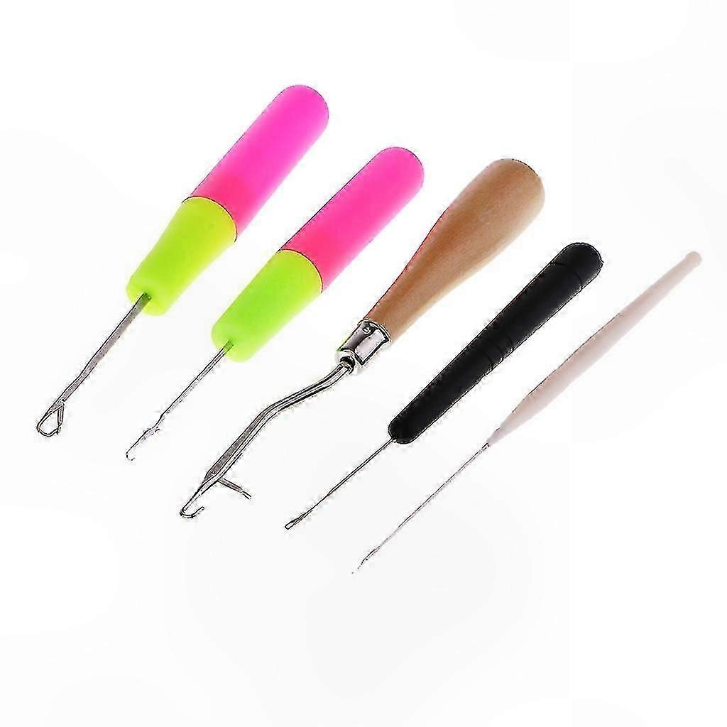 5-Piece Crochet Needle Set for Braiding & Dreadlock Care Tools