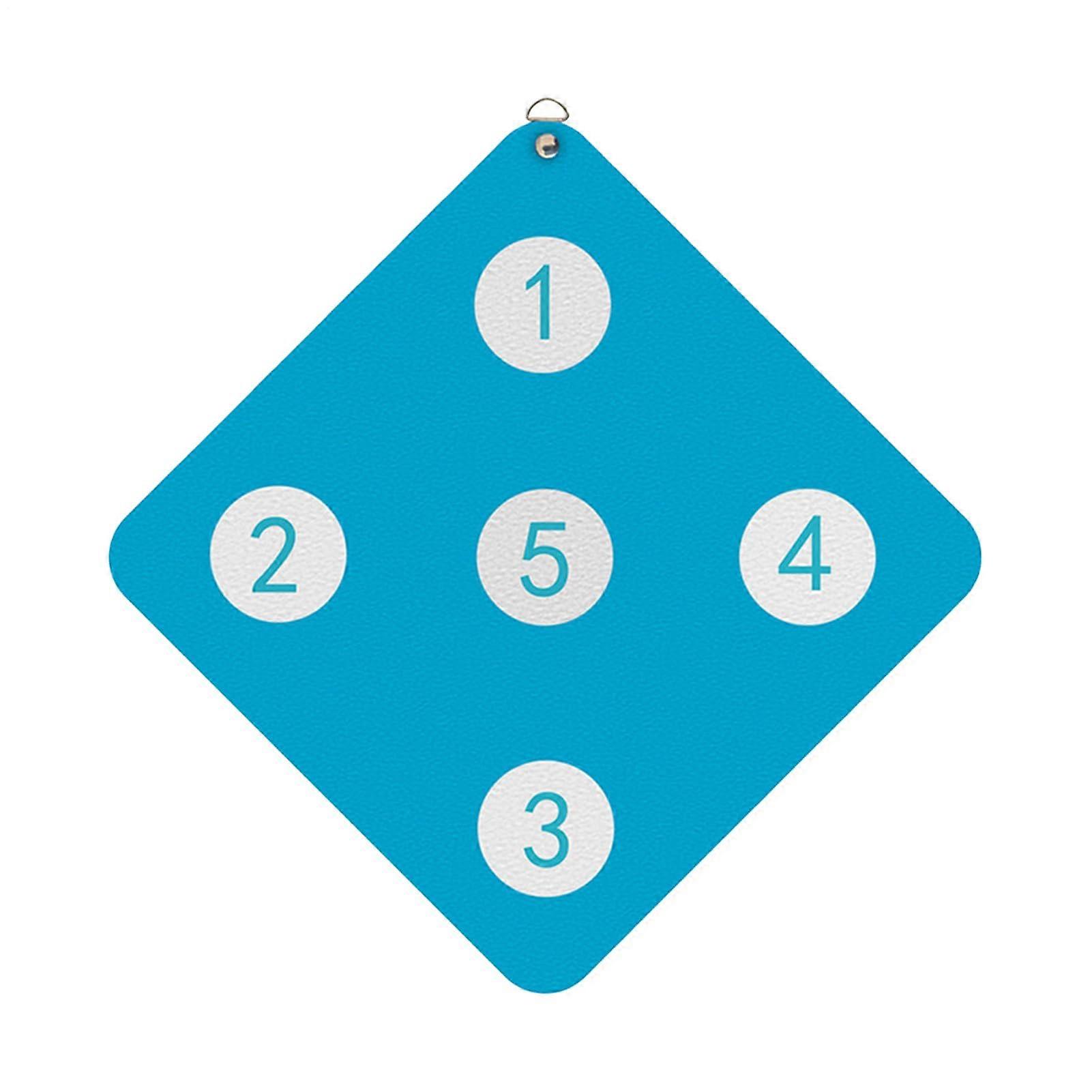 Target Practice Wall Mounted Training Board with Five Points Brand Auxiliary Strike Panel for Youth and Adult Practice at Home Team Lake Blue