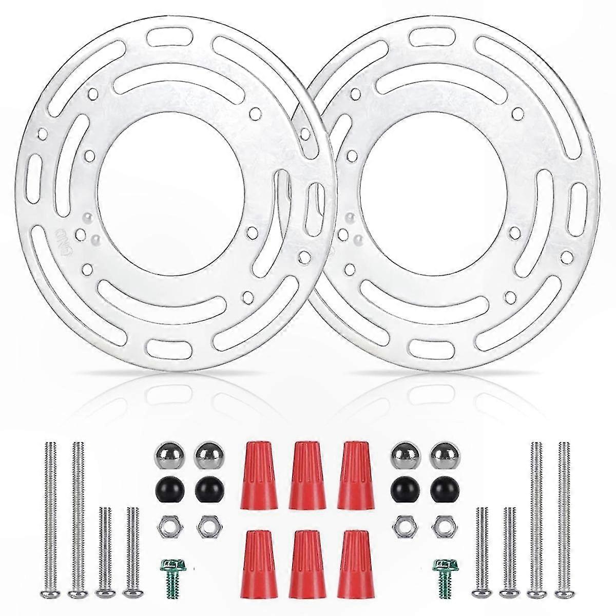 2-Pack Mounting Brackets for Light Fixtures, Ceiling and Wall Plates with Hardware