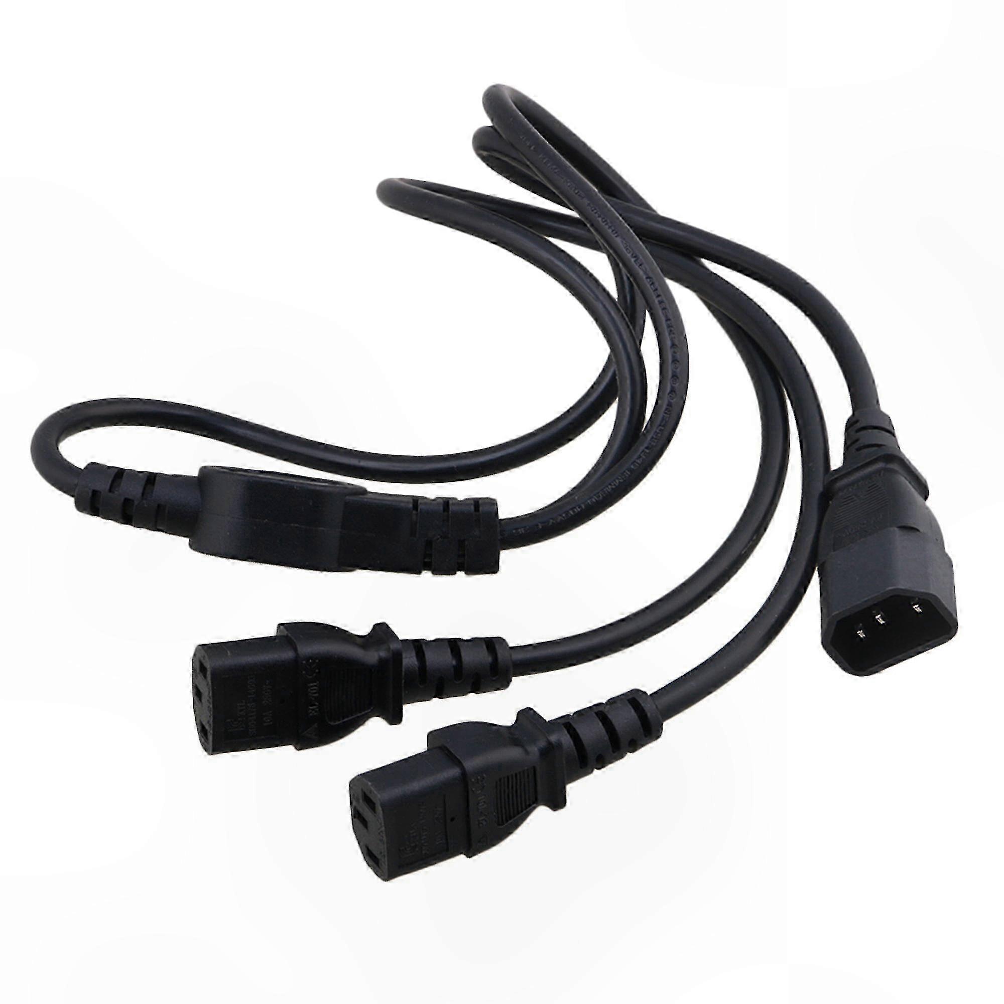 1m Power Cable Splitter IEC 320 C14 to Dual C13 for Server Equipment