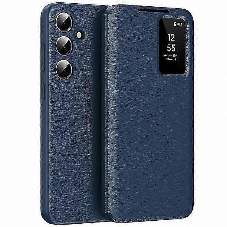 Leather Phone Case with Card Holder and Smart View Window for Galaxy A56 5G