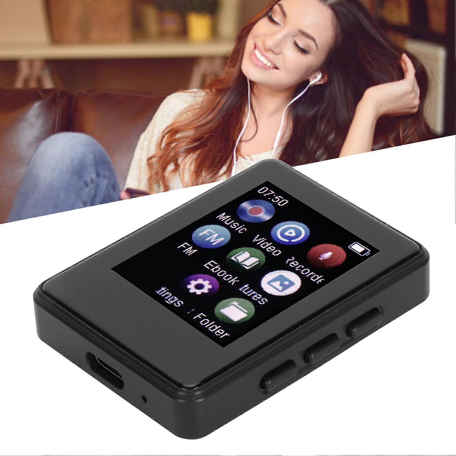 MP3 Player Bluetooth 5.0 1.77" Touch Screen 200mAh Black