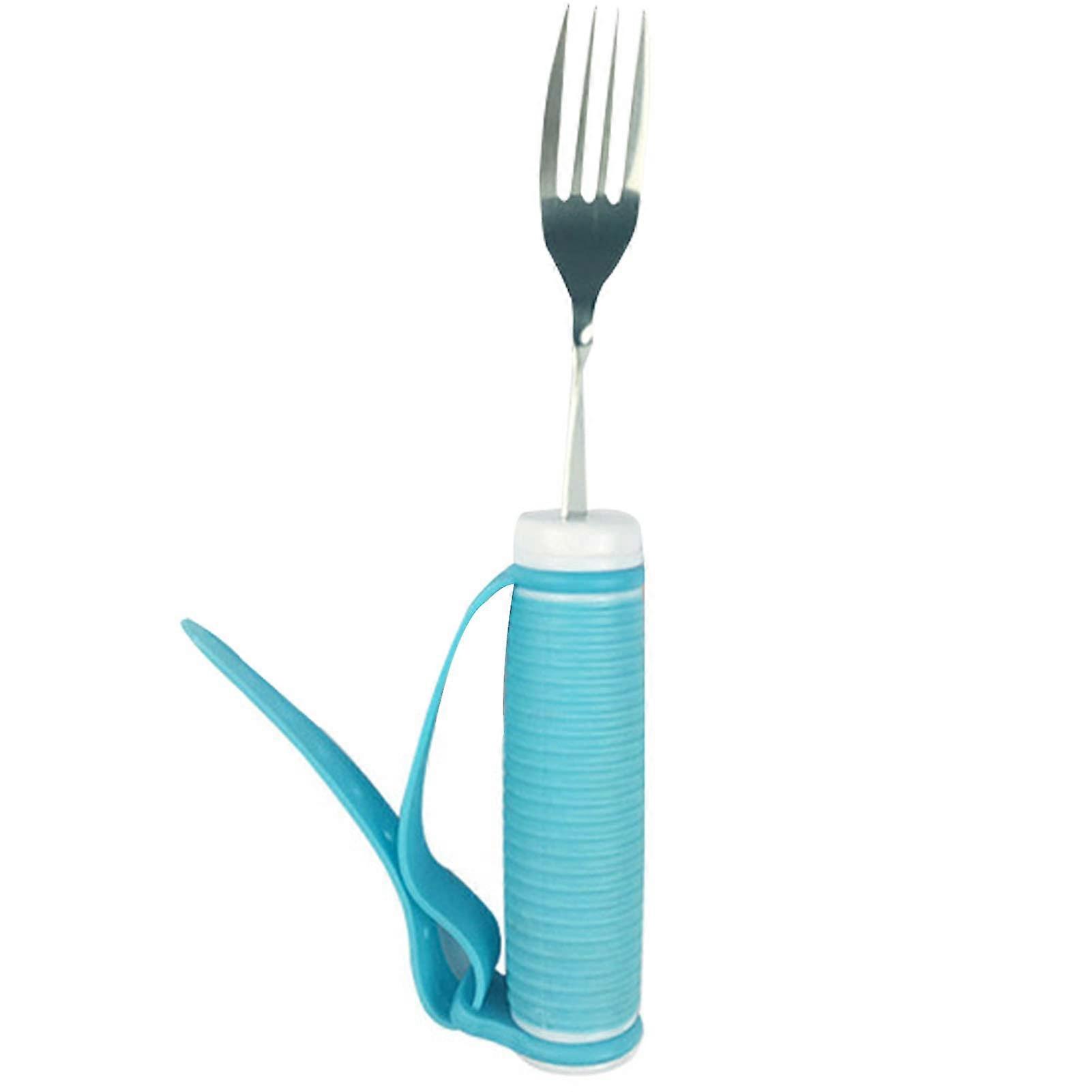 Eating Aids Utensil Easy Grip Cutlery Fork Adaptive Angled Design Anti-Shake Ergonomic Eating Tools for Independence