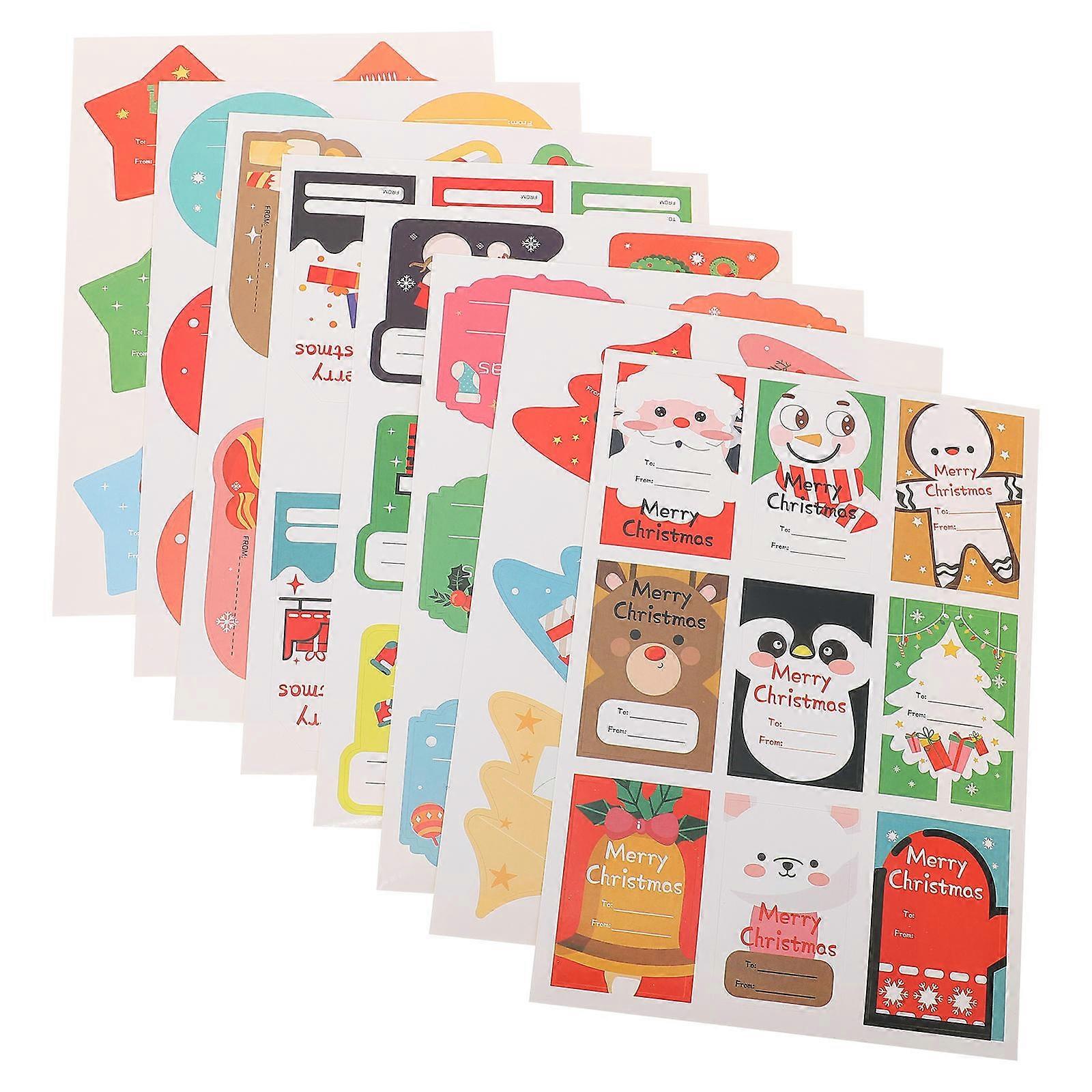 Christmas Stickers Assorted Color Stickers for Decoration 18Pcs Gift Package