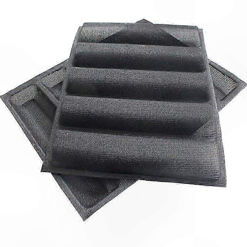 Non-Stick Silicone Bread Baking Mats with Sandwich Mold and Perforated Pattern for 2-Pack, Set of 5 Loaves