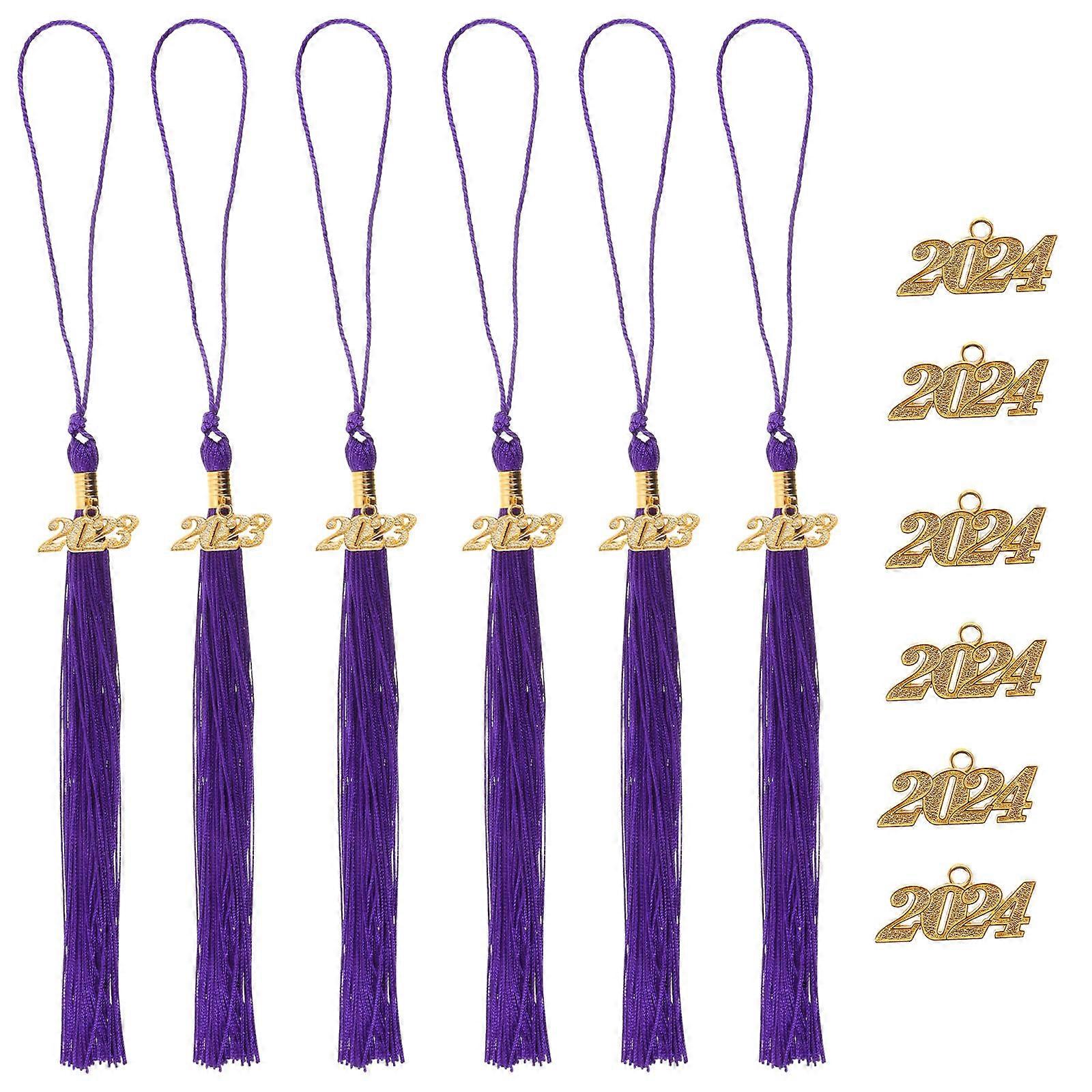 1 Set Graduation Cap Tassel Charms with Tags Stylish Durable Academic Decor for Graduates