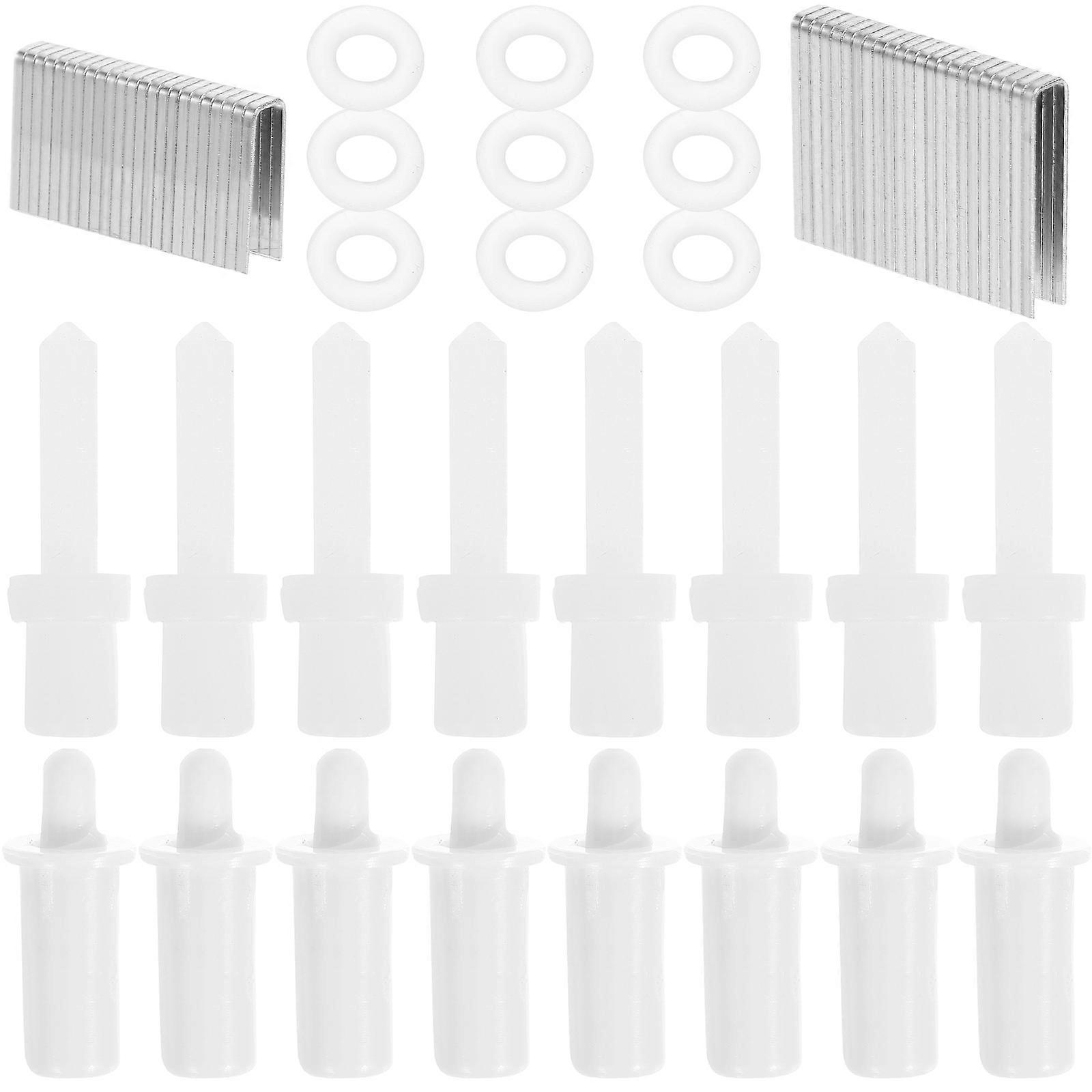 Shutter Repair Pin Bolt for Cabinet Furniture Parts White Color POM Metal Material 1 Set