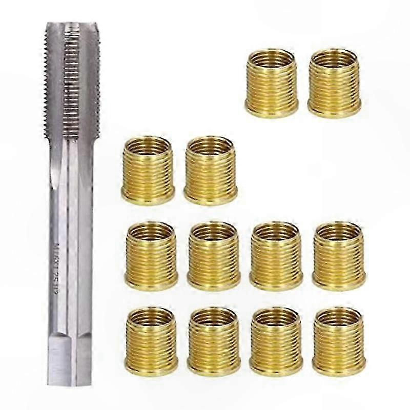Thread Repair Kit for Spark Plugs, M14x1.25 and M16x1.25 High-Speed Steel Taps with Inserts