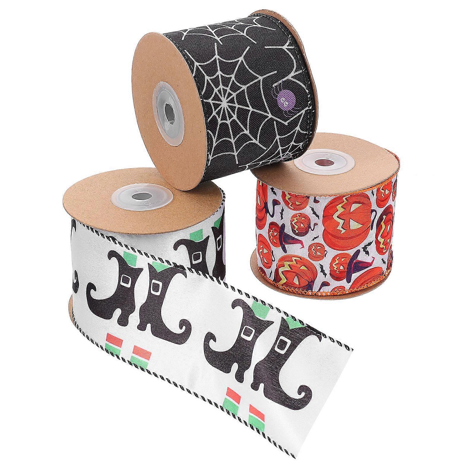 Craft Ribbon Diy Crafts Ribbon Flower Packaging Polyester Assorted Color for Bow Making 3rolls