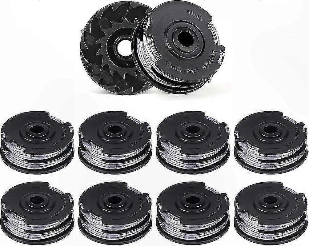 Dual Line String Trimmer Spools, 6m x 16mm Replacement Spool Line for Art Series Cordless Trimmers (10 Pack)