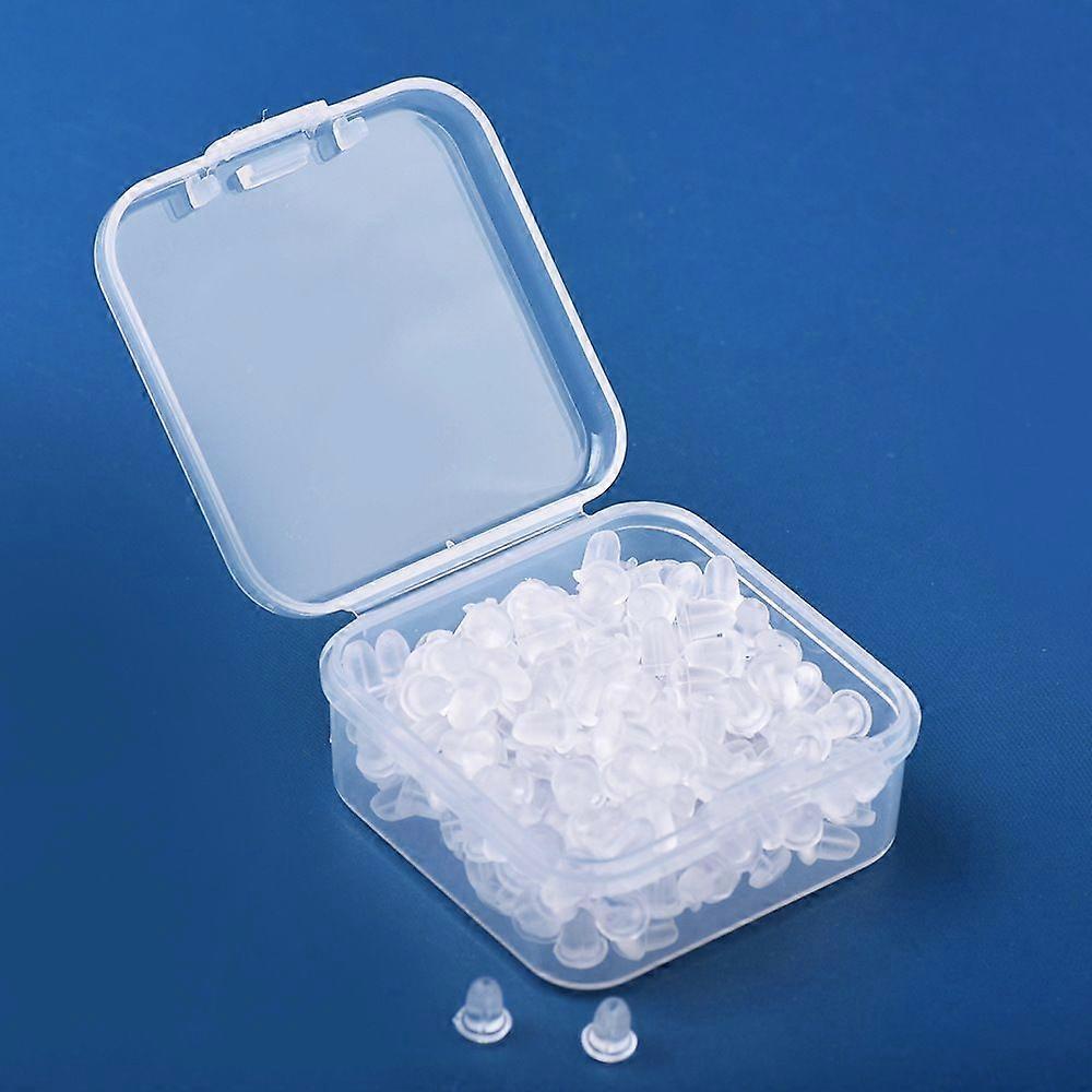 10 Box Silicone Earring Backs - Soft Safety Back Pads For Studs Clear Earring Stoppers Replacement For Diy Fish Hook Studs Hoops Making 6 Mm