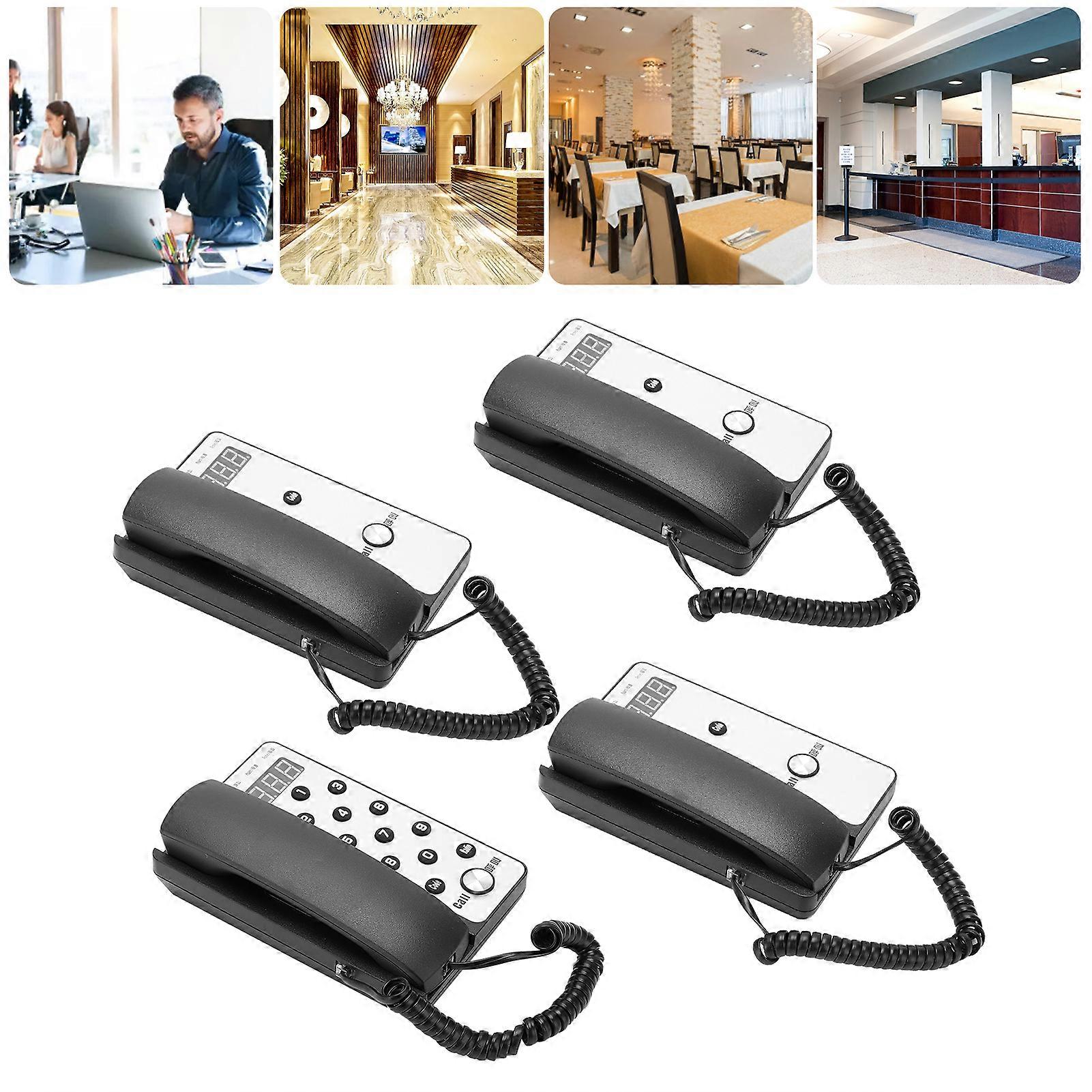 Wireless Intercom System 1 Host 3 Extensions ABS 100-240V EU Plug