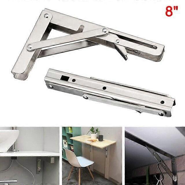 2pcs Stainless Steel Folding Stand  Load Heavy Bracket For Folding Table Wall Shelf Bracket|Brackets