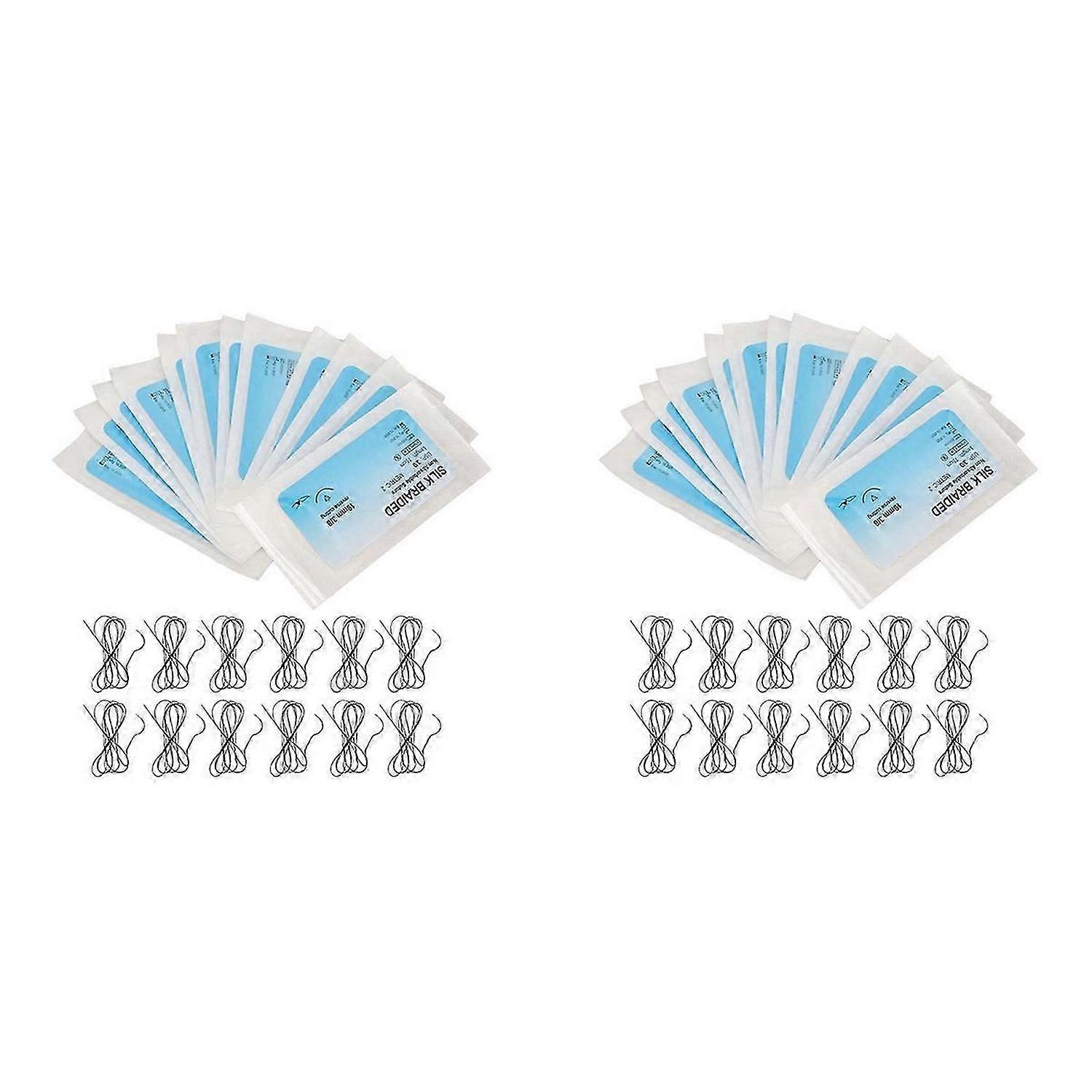 12Pcs Suture Set, Silk Thread Suturing Kit
