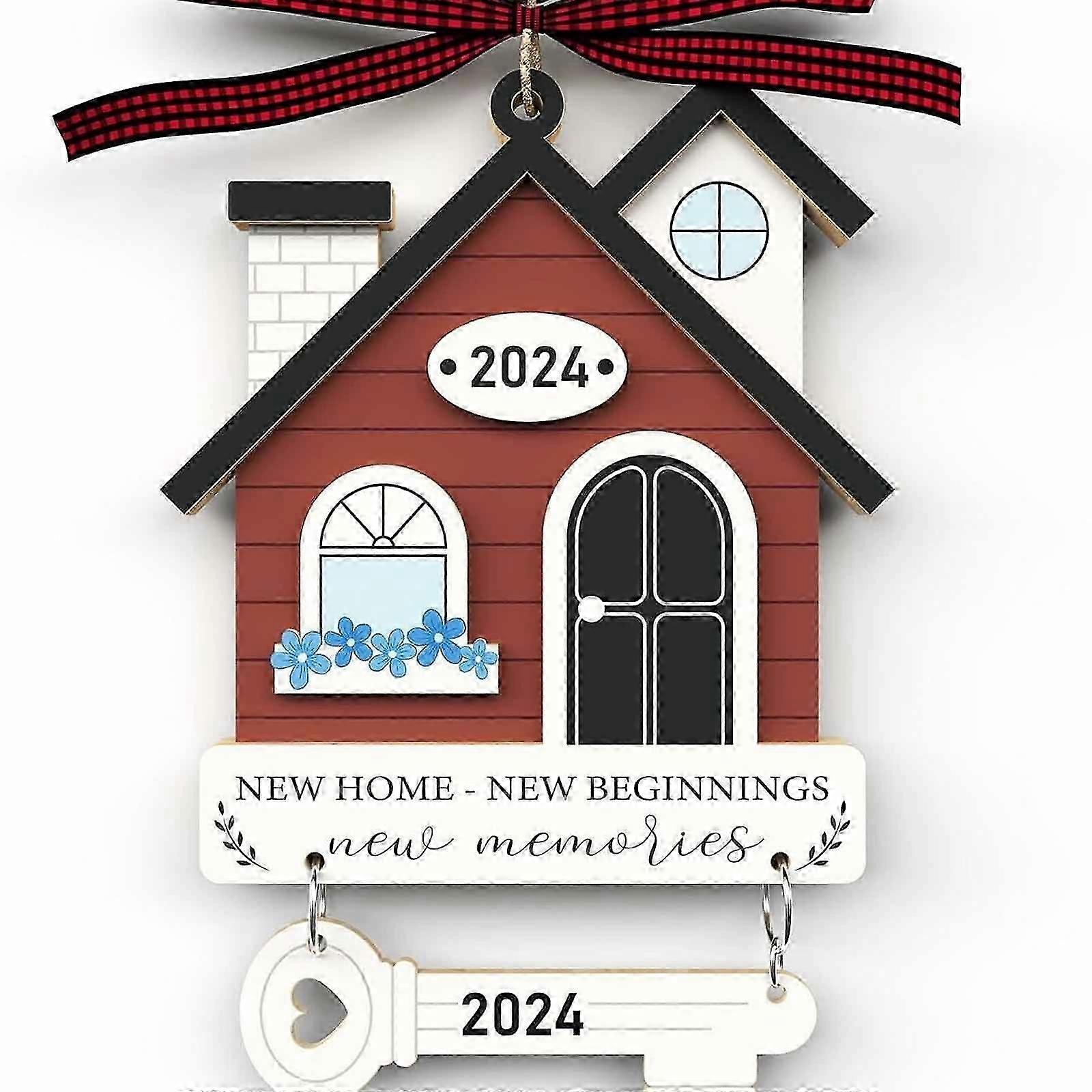 Cedar Garland Double-Layer Christmas Tree Pendant with Carved Wooden Craft for Home Decoration