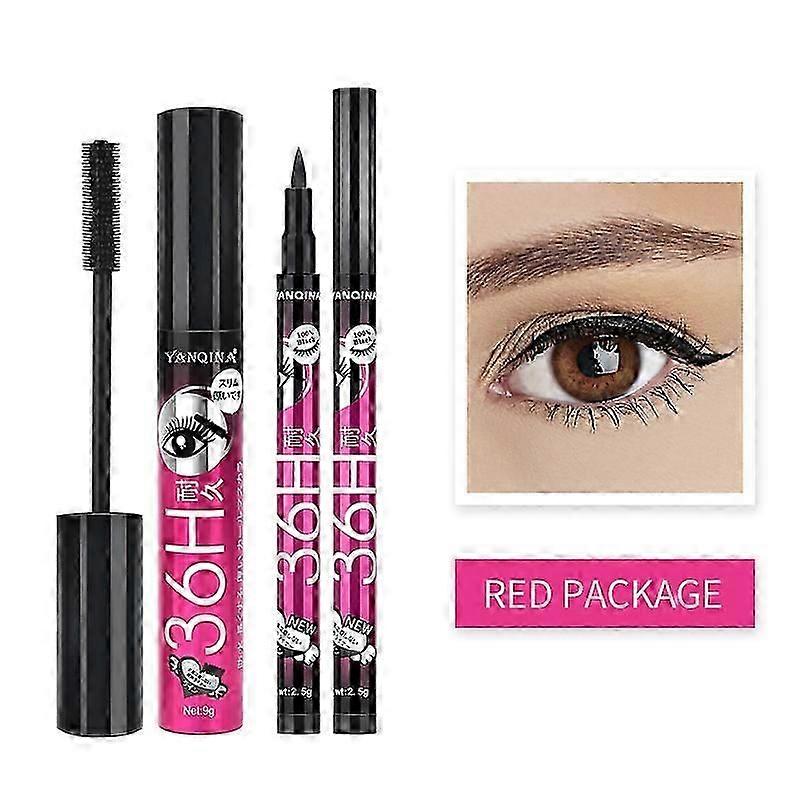 Mascara Eyeliner Pen Set Long Curling Waterproof Sweat-proof Non-smudge Eyeliner