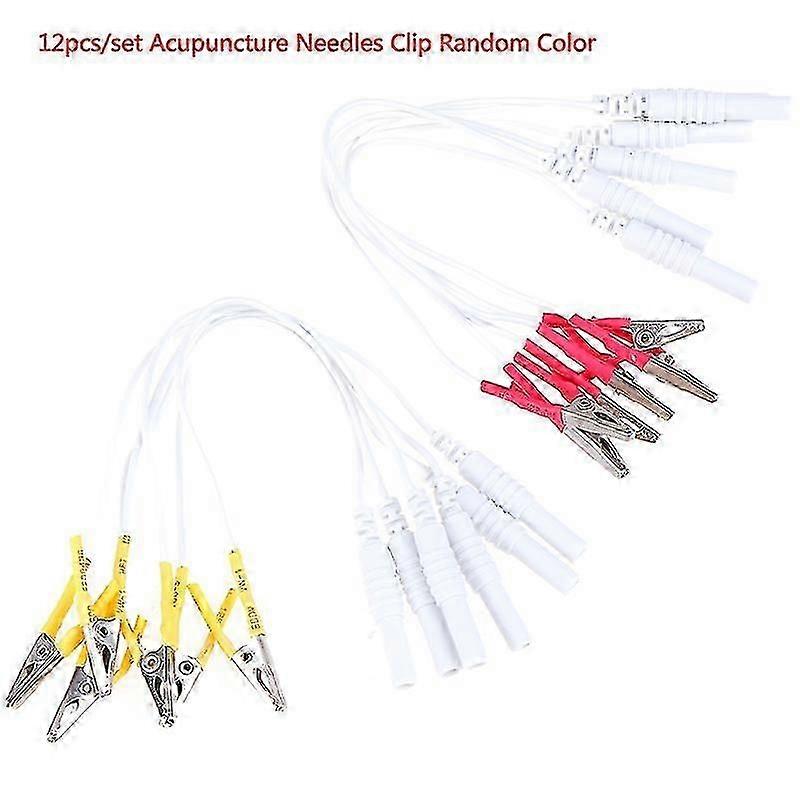 12PcsSet Alligator Clip Cable Electronic Acupuncture Treatment Instrument