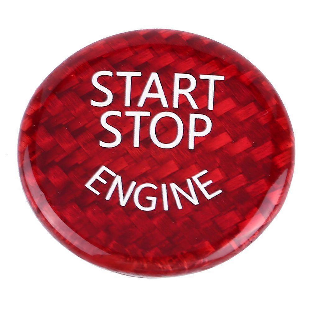 Red Carbon Fiber Car Engine Start Stop Button Switch Cover For BMW 1-7 Series X1 X3-X6