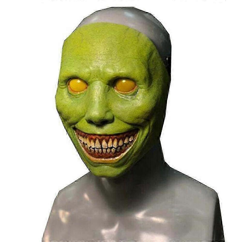 Halloween Zombie Mask Smiling Demons The Evil Cosplay Props Scarry Mask Realistic Masquerade Mask Ghost Scary Mask