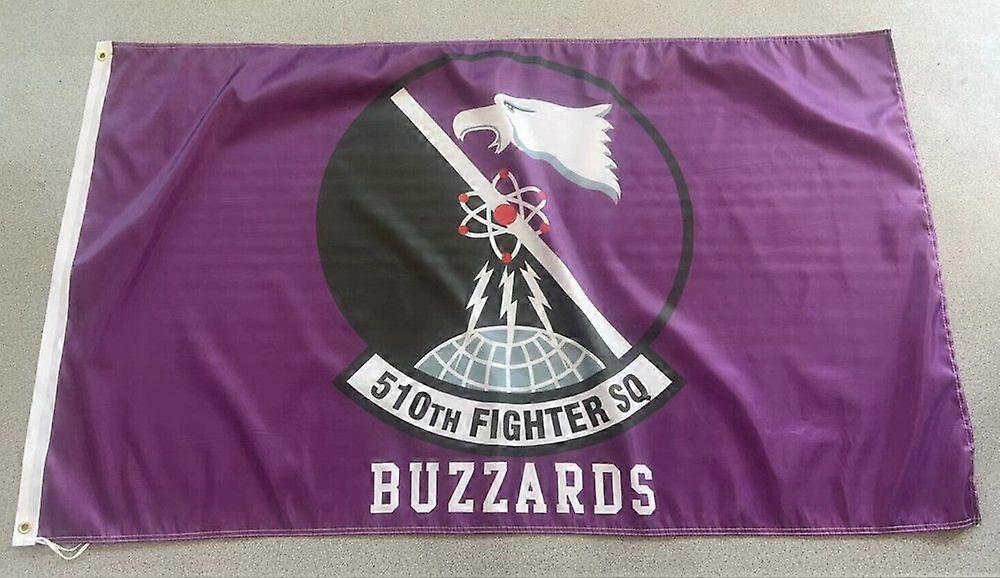 USAF 510th Fighter Squadron Buzzards  Single-Sided Flag Banner