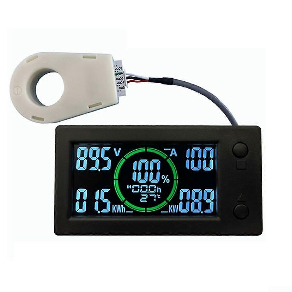 Smart Battery Monitor Full Screen Display With Voltage And Capacity Alerts 100A No Bluetooth