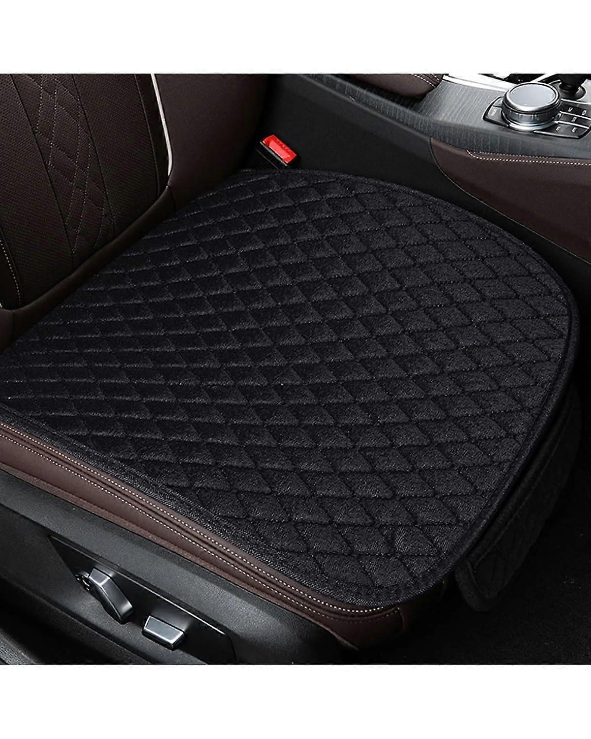 Car Seat Cushion Fabric Breathable Front And Rear Car Seat Cover Universal Fit Black