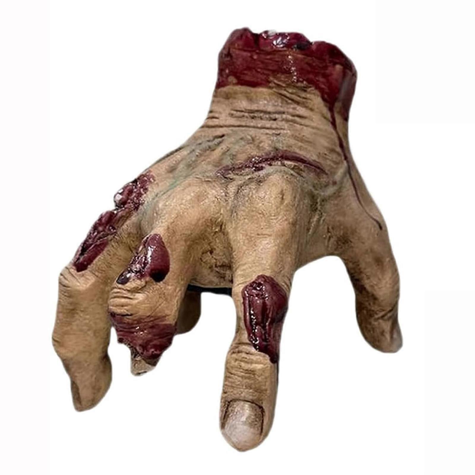 Sound Activated Crawling Zombie Hand Prop for Halloween Haunted House Horror Decor Creepy Animated Party Prop