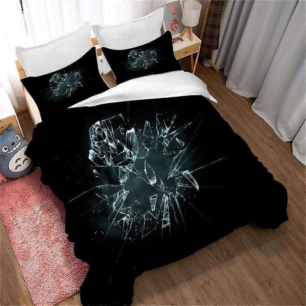 w217 Bedding 135X200 Microfiber 3 Pieces - Duvet Cover Set with Abstract Stereo, Soft Fluffy Duvet Covers with Zipper and 2 Pillowcase pattern 06) m21