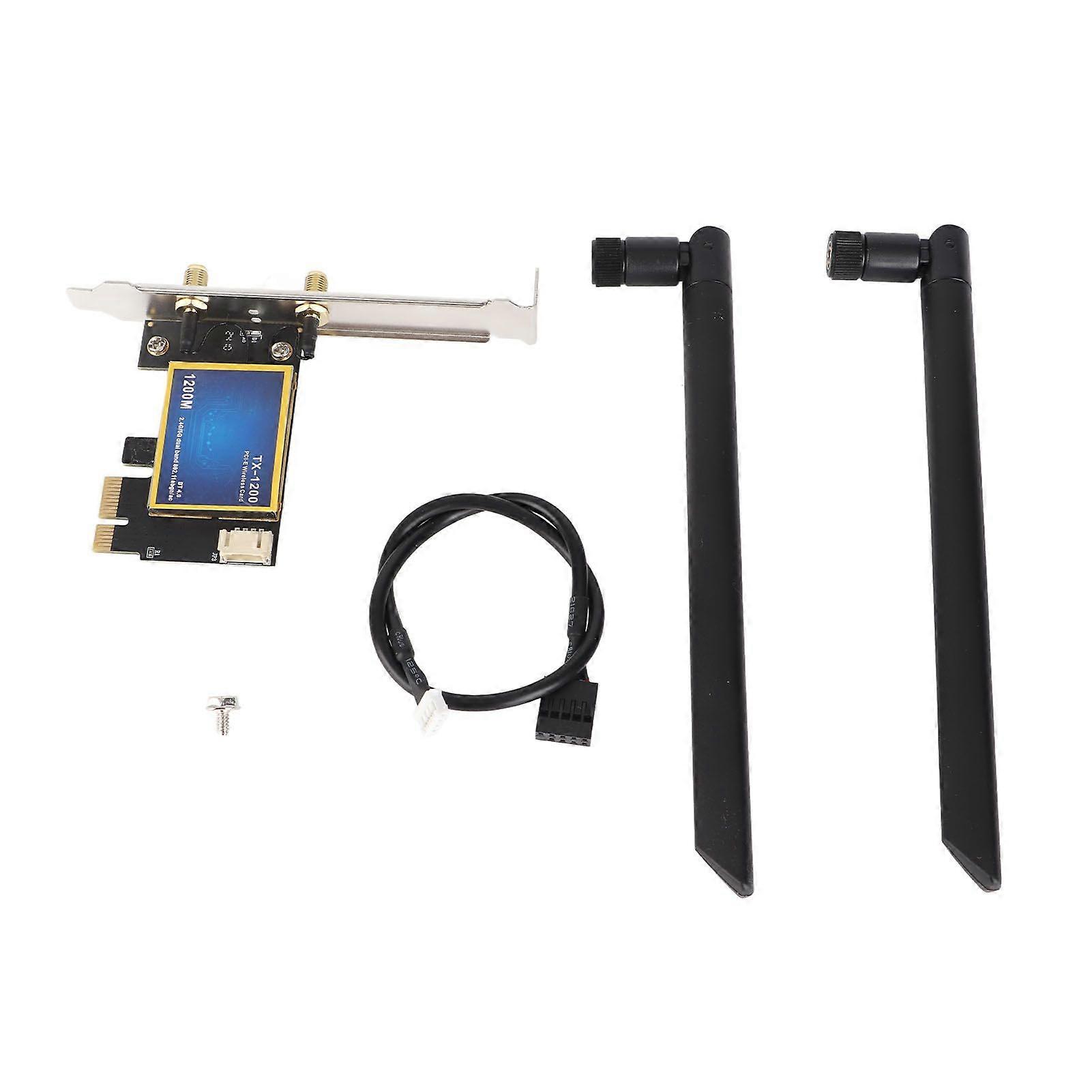 PCIE WiFi Card 2.4G 5G Dual Band 1200Mbps Bluetooth 4.0 PCIE WiFi Card Desktop Wireless Network Adapter