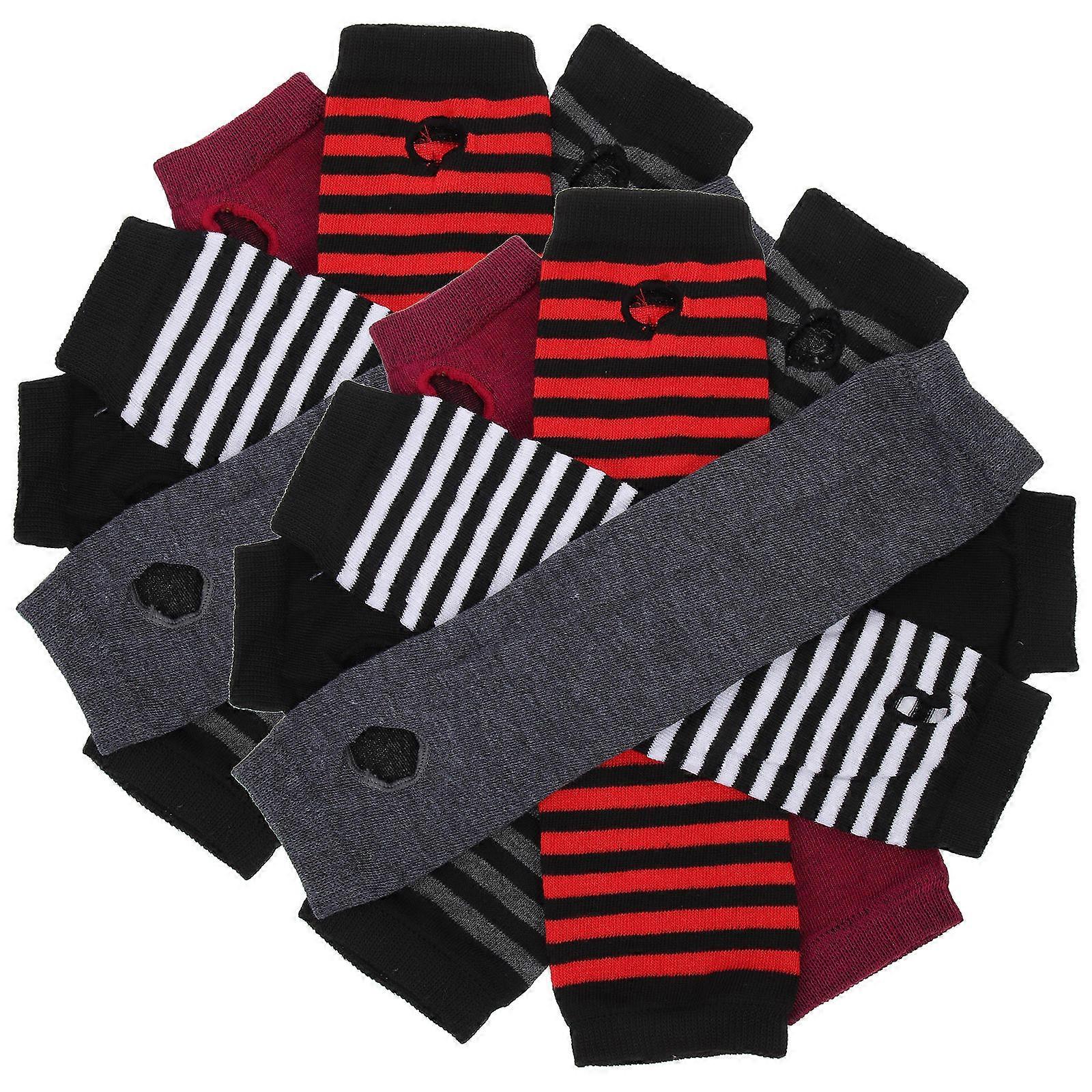 Assorted Color Hand Sleeve Warmers for Protection 6Pairs Fingerless Gloves
