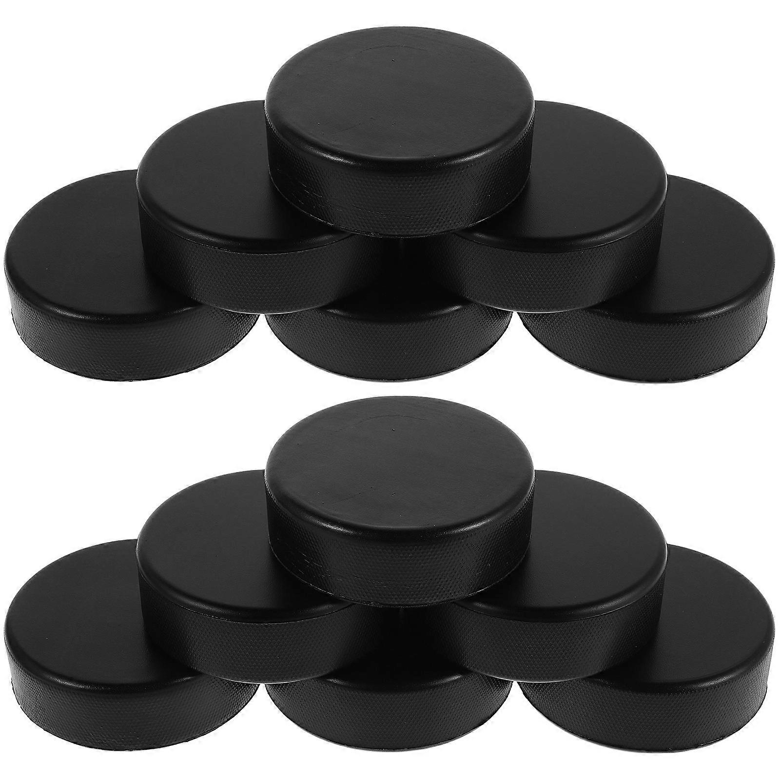 Solid Black Hockey Pucks 40Pcs for Professional Training Practice