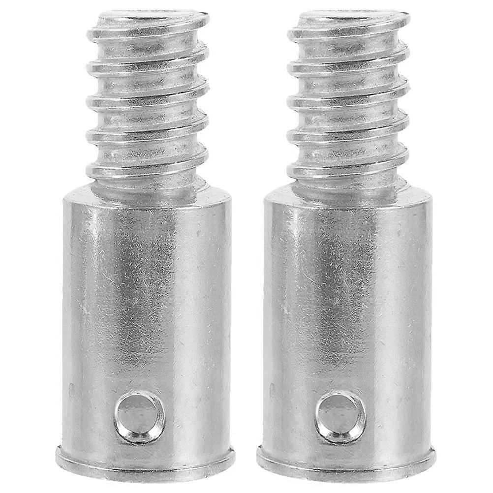 2pcs Broom Handle Threaded End Replacement Broom Handle Extension Pole Adapter (American thread)