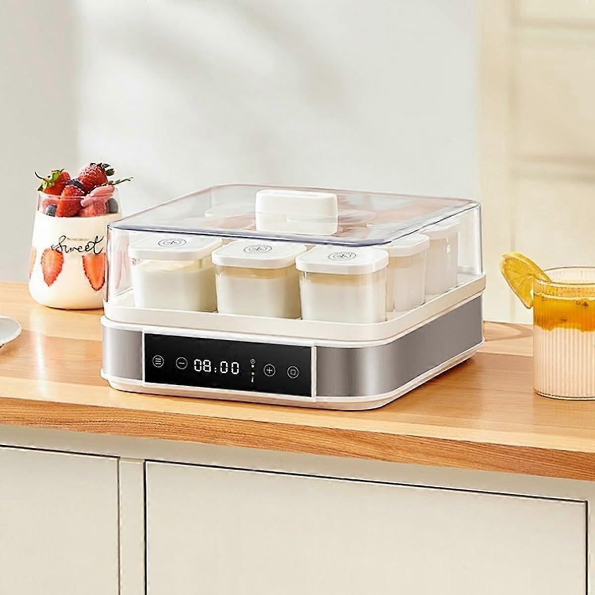 Probiotic Yogurt Machine Automatic Yogurt Maker Small Multi Function Electric Adjustable Temperature 9 Glass Jars