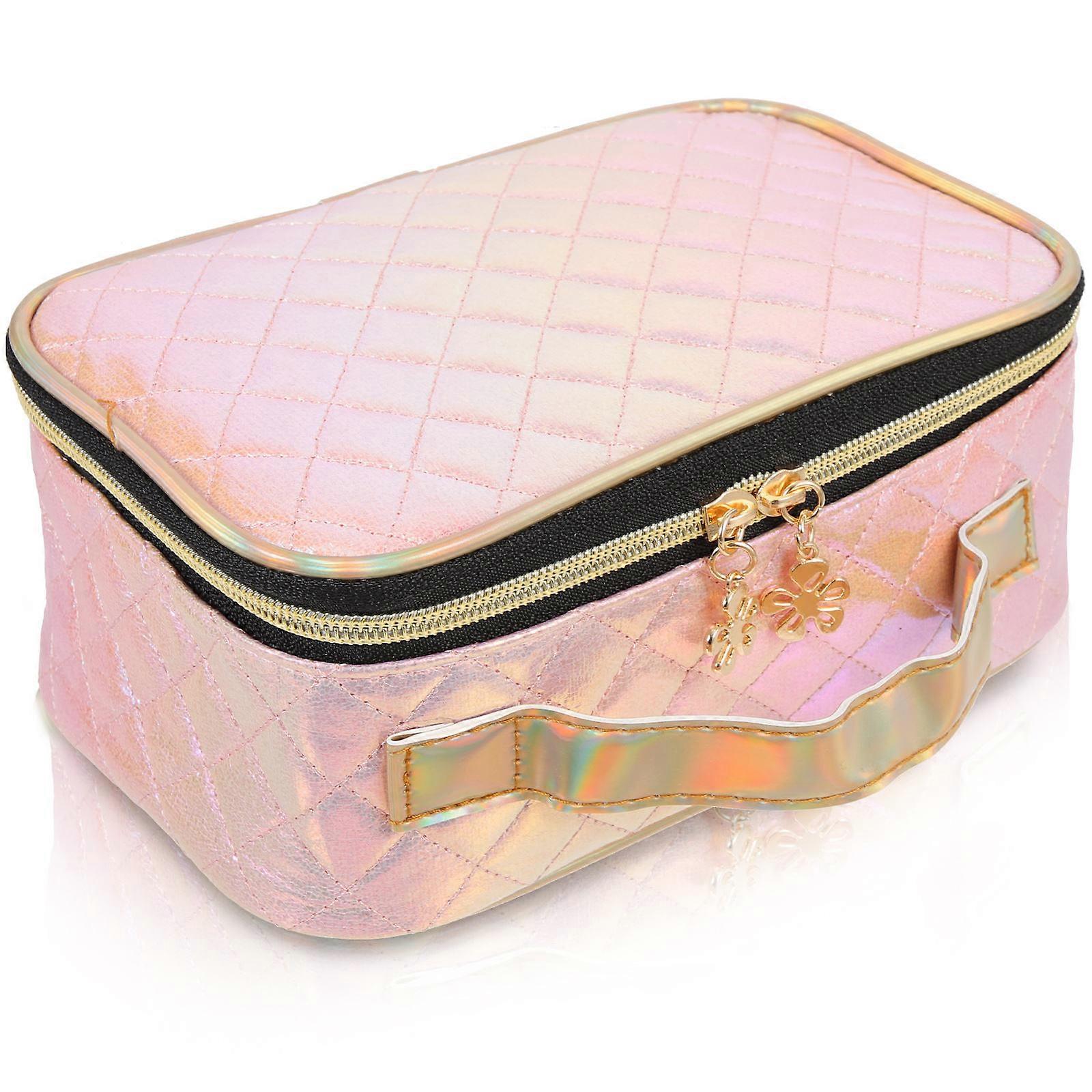 Pink Multifunctional Makeup Bag for Storage 2Pcs Portable Storage Organizer