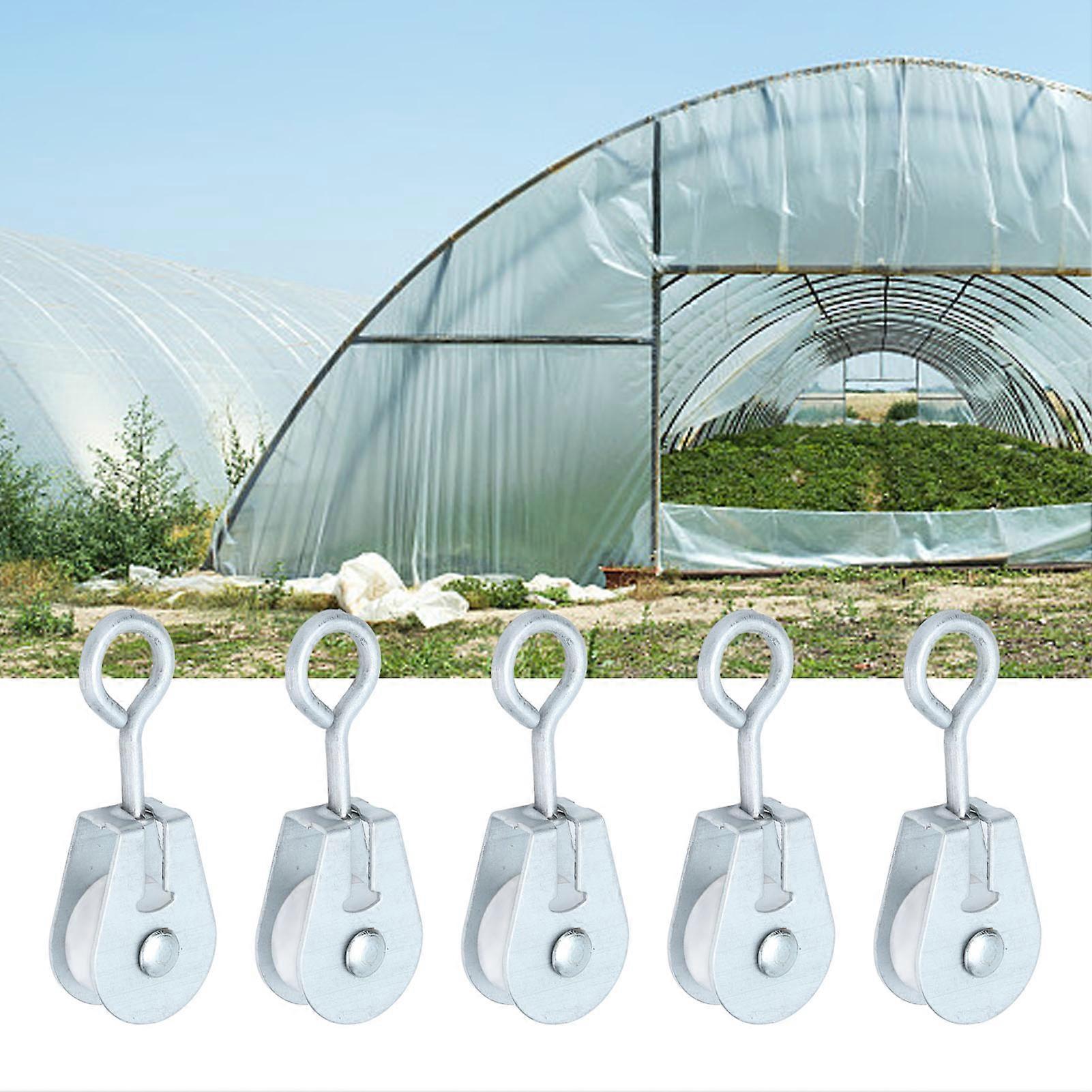 25pcs Greenhouse Pulley Iron Plastic 62x20x12mm Durable