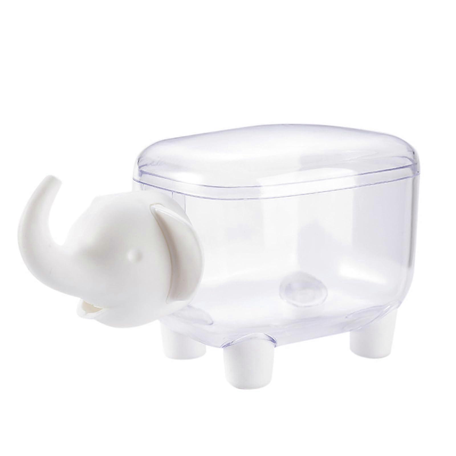 Dust Proof Clear Cotton Swab Storage Box - Large Capacity White Bathroom Organizer for Home, Sanitary Cotton Swab Container
