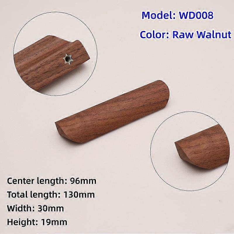 Walnut Wood Furniture Handle Drawer Pulls Nordic Cabinet Solid Wood Handles Environmental Friendly Wardrobe Knob Hardware