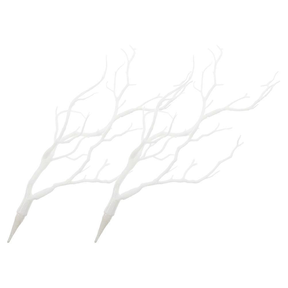 Plastic Artificial Antler Tree Branches for Decor 8Pcs White Twigs