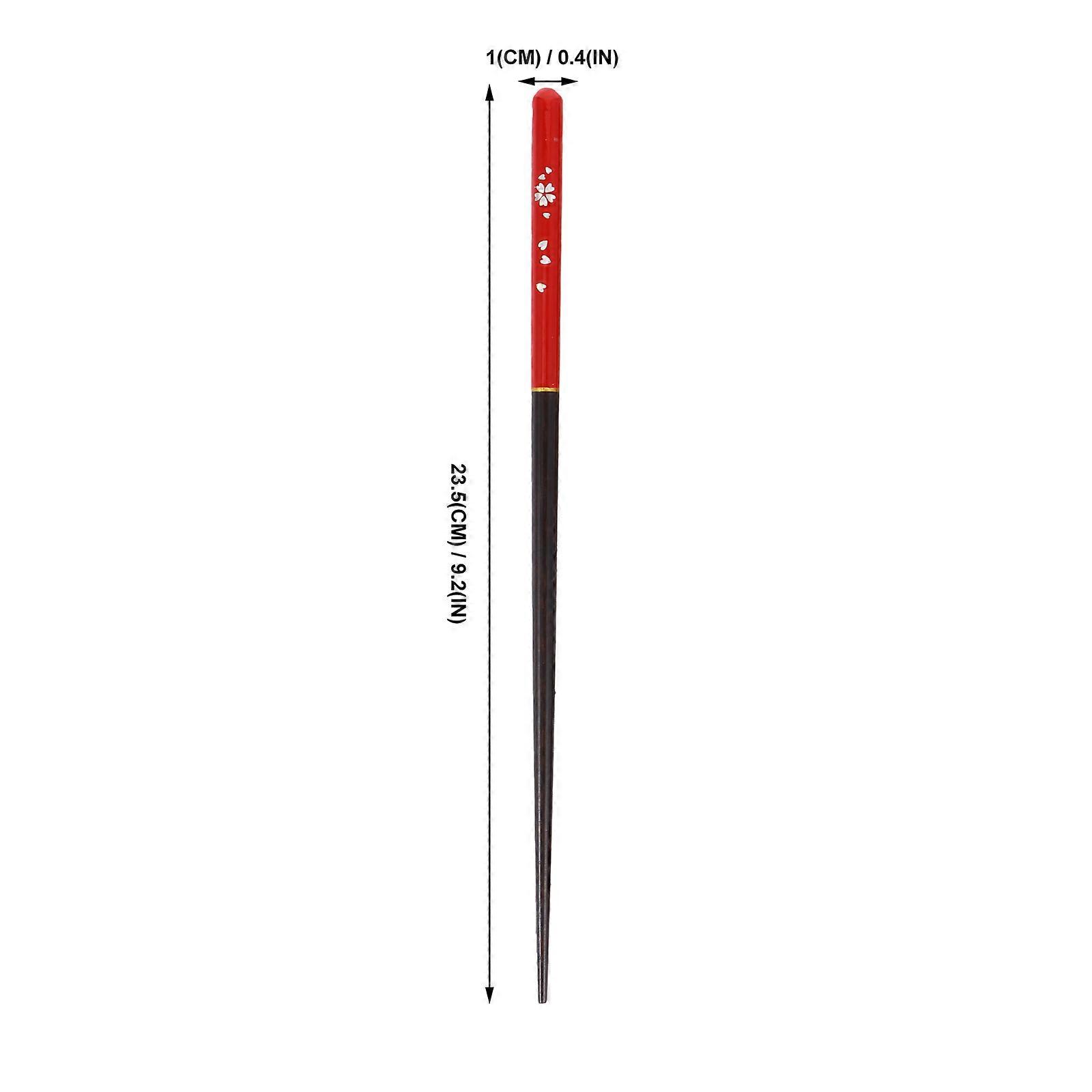 Printed Chopsticks Creative Design For Cooking Home Use Wooden Construction 6 Pairs