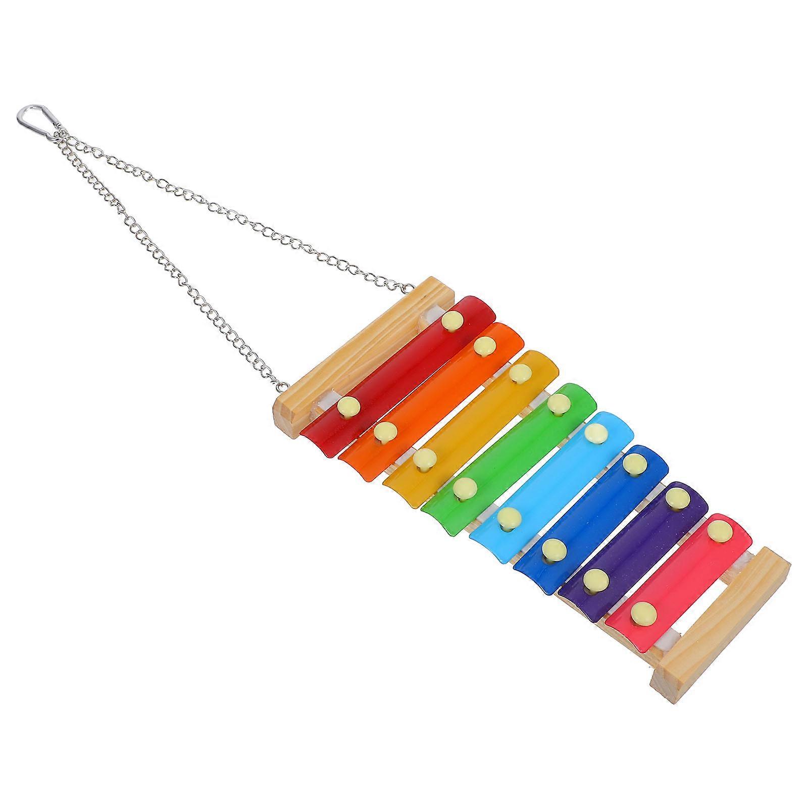 Creative Bird Feeder Toy for Parrot Chewing 1Pcs Multicolored Wooden Toy