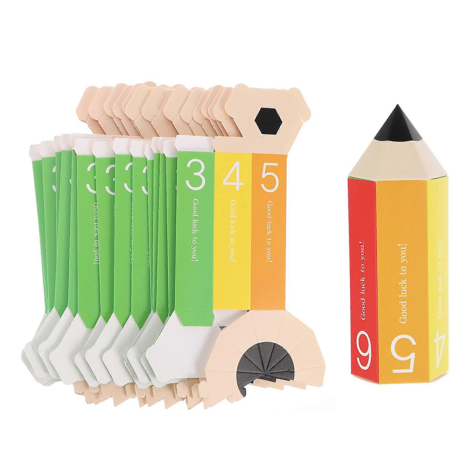 20Pcs Pencil Design Candy Holders Decoration For Various Occasions Bright Color Creative Shape