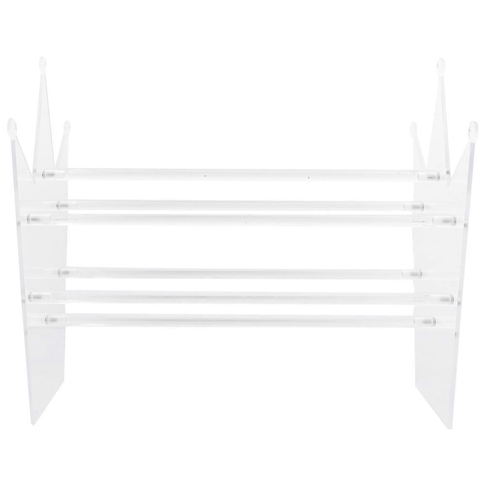 Headband Holder Acrylic Crown Shape for Storage Use 2Pcs Transparent Organizer