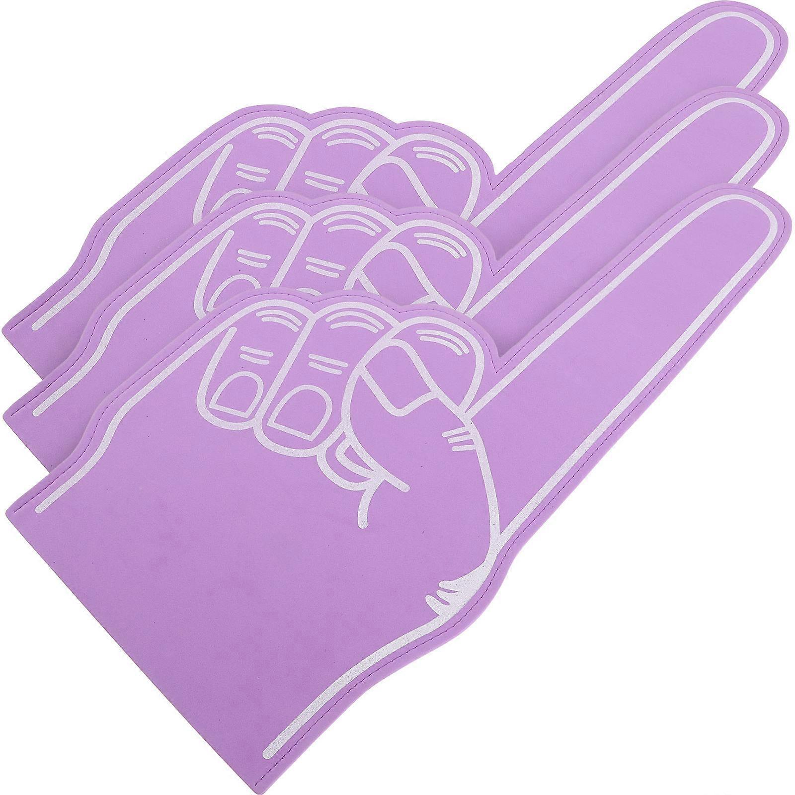 Purple Foams Finger Cheer Leading Prop for Sports Event 9Pcs