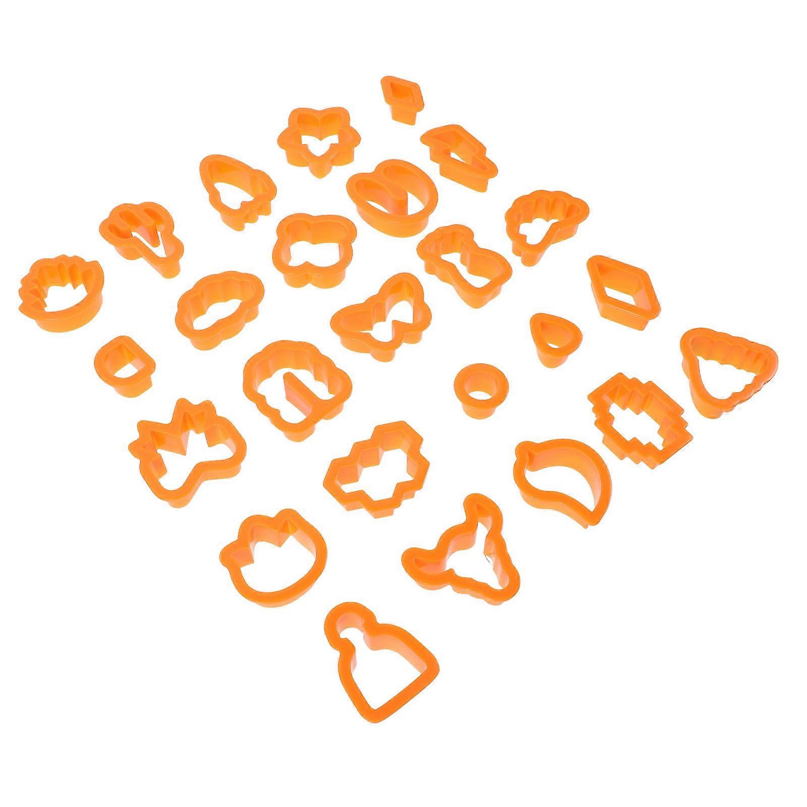 Polymer Clay Cutters Set For Jewelry Making 100Pcs Orange Lightweight Clay Cutting Tools For DIY Projects