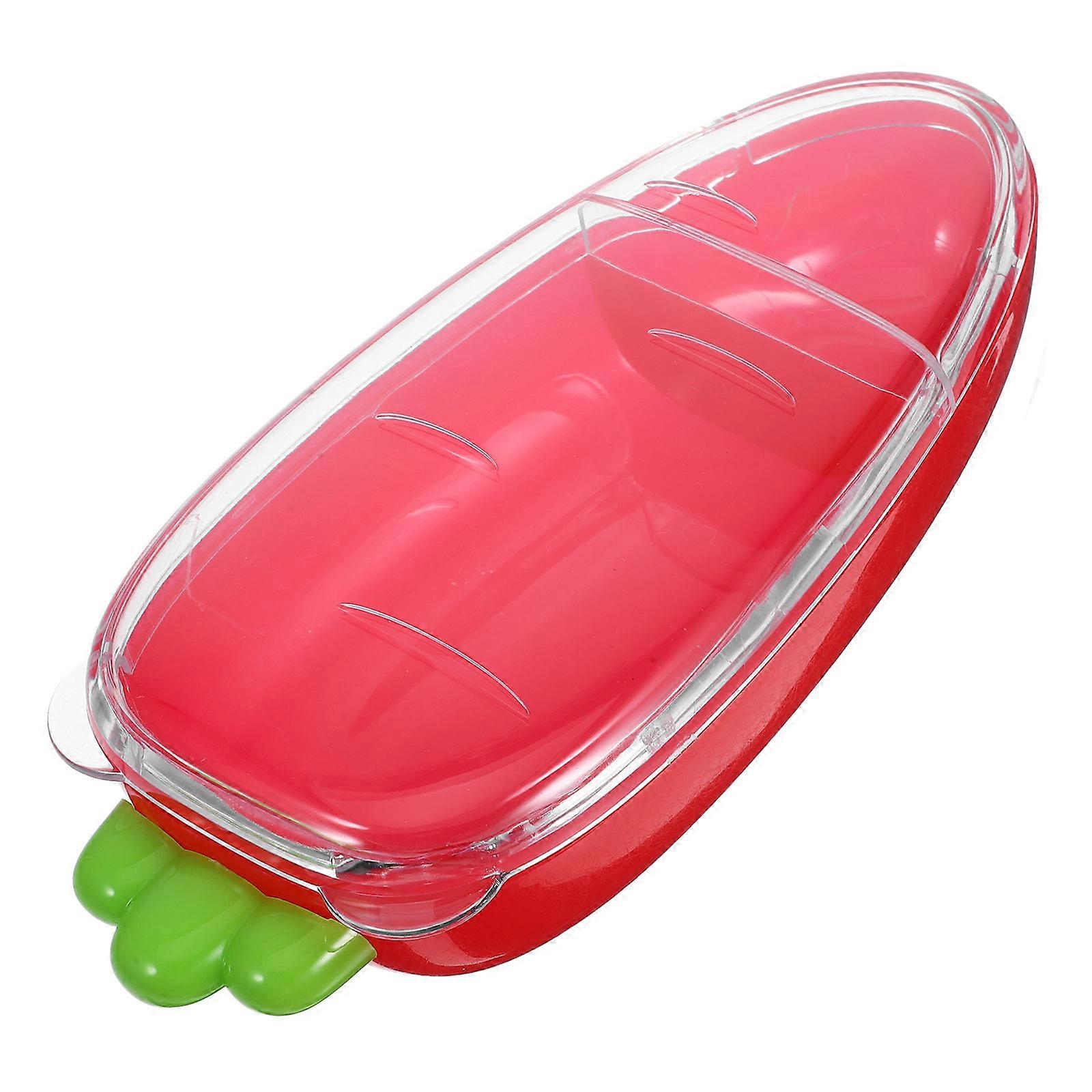 2Pcs ABS Material Divided Serving Tray With Lid Perfect For Organizing Dishes At Family Gatherings And Outdoor Picnics With 7.3×3.1×3.3 In Size